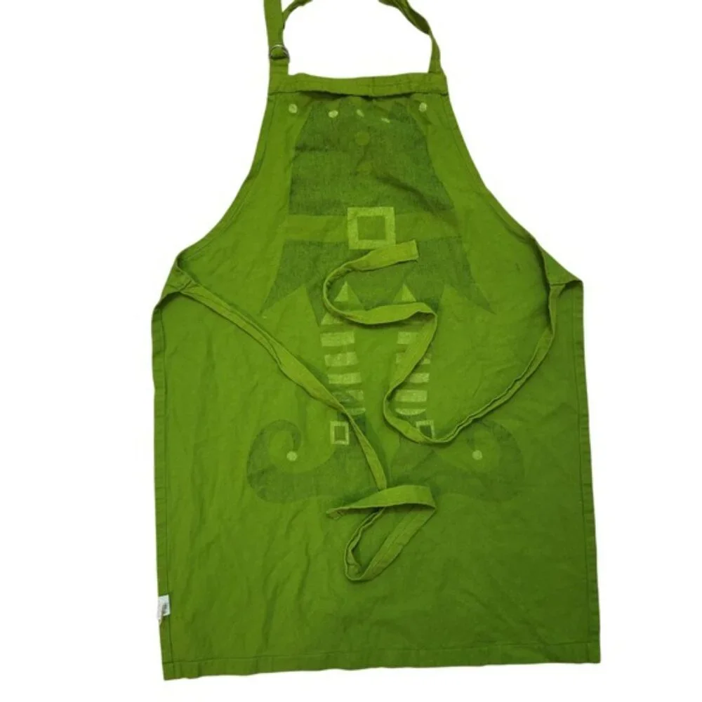 Christmas Elf Apron Holiday Green Red‎ Striped Kitchen Cooking Hobby Lobby